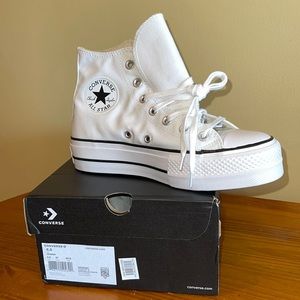 Women’s Converse All Star platform 6.5 NIB white allstar